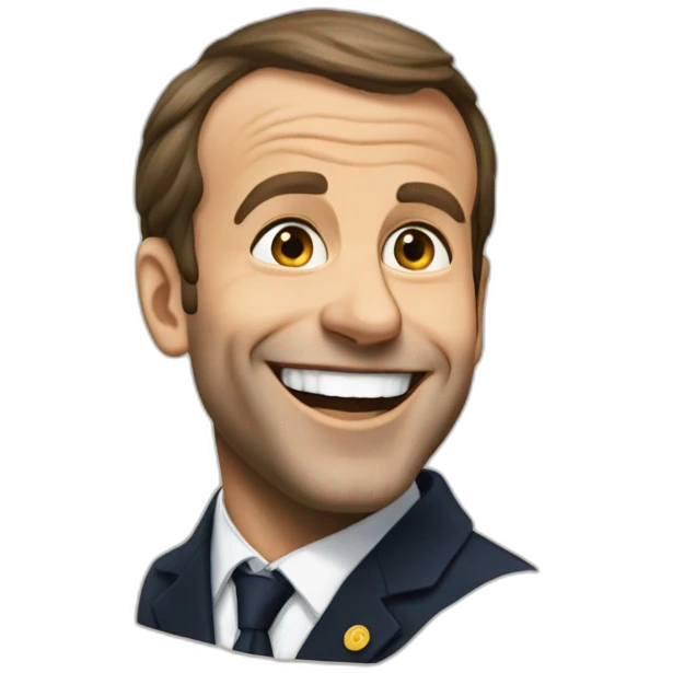 Macron pleure de rire  emoji