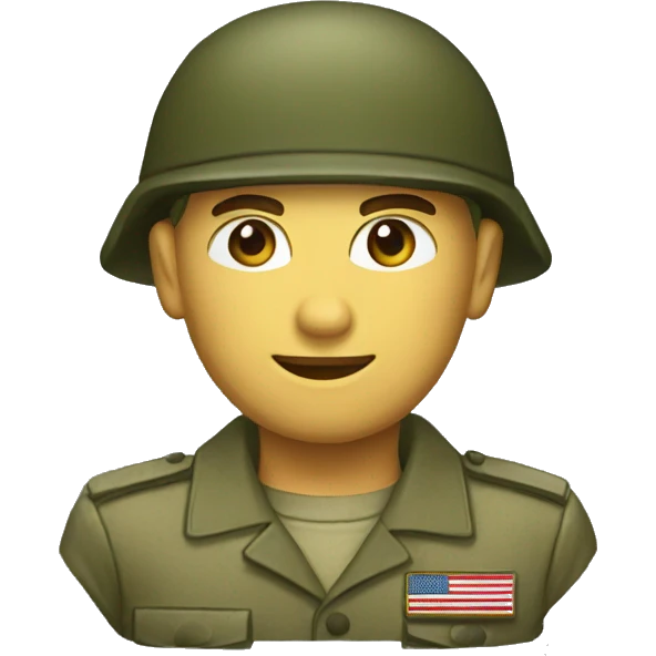 american Soldier forage-cap emoji