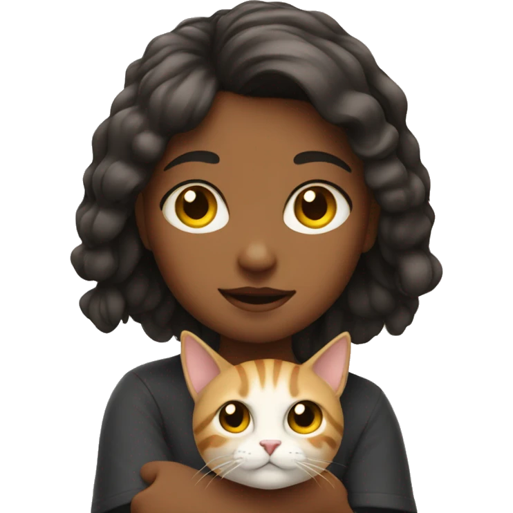 Girl with a cat emoji