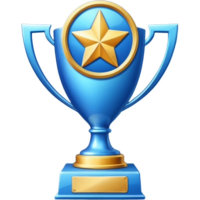 leaderboard trophy- blue emoji