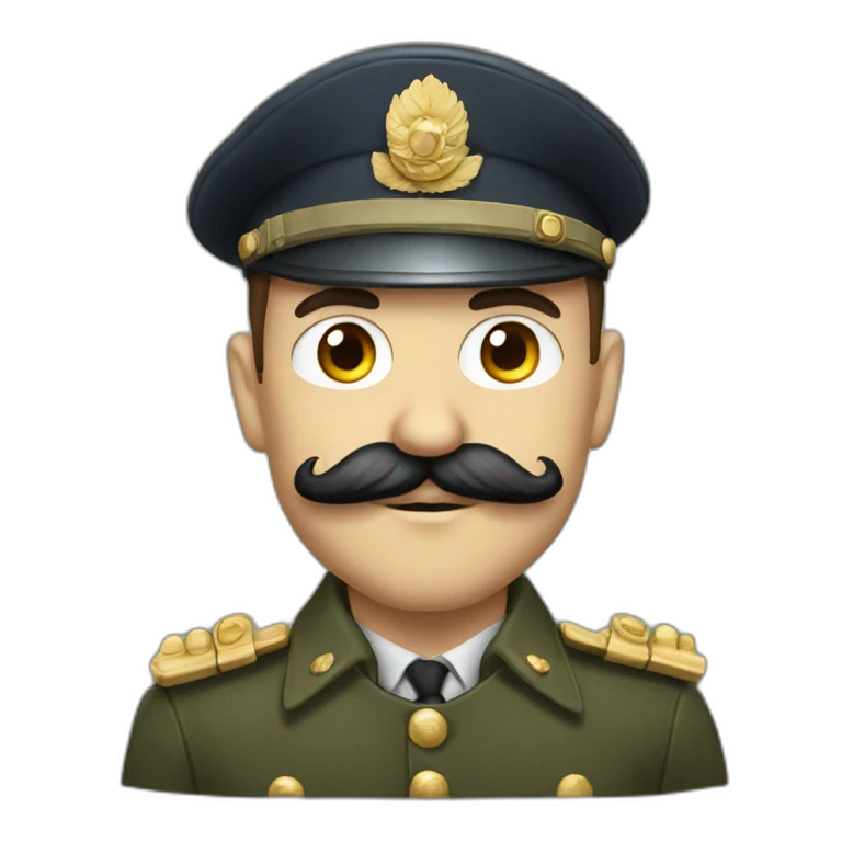 Soldat avec une grosse moustache emoji