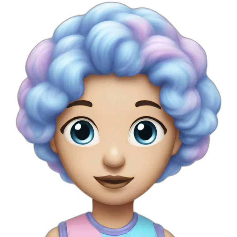 cotton candy blue emoji