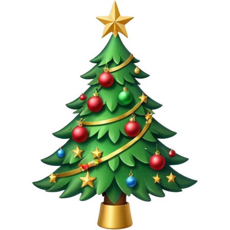 Beautiful Christmas tree emoji