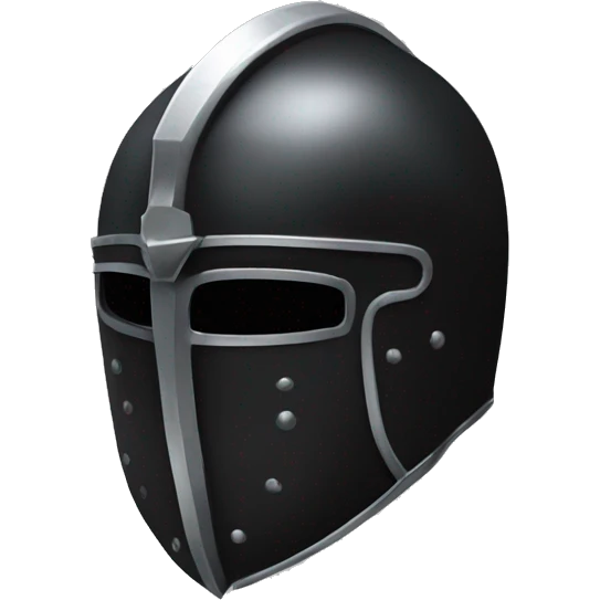 face in knight black helmet fantasy emoji