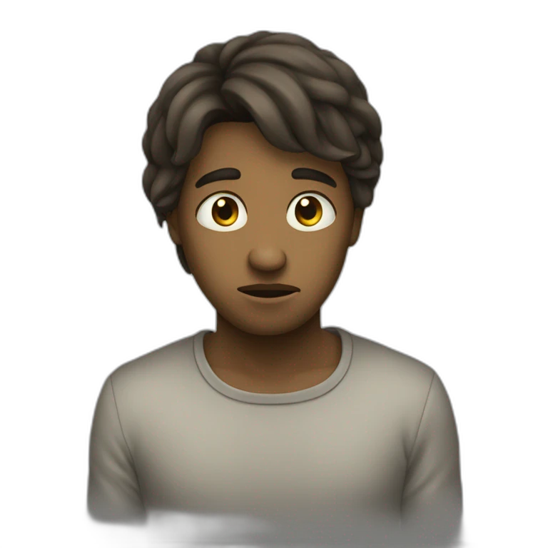 Triste et pensif emoji