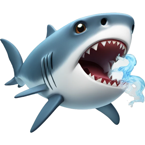 Shark vaping emoji