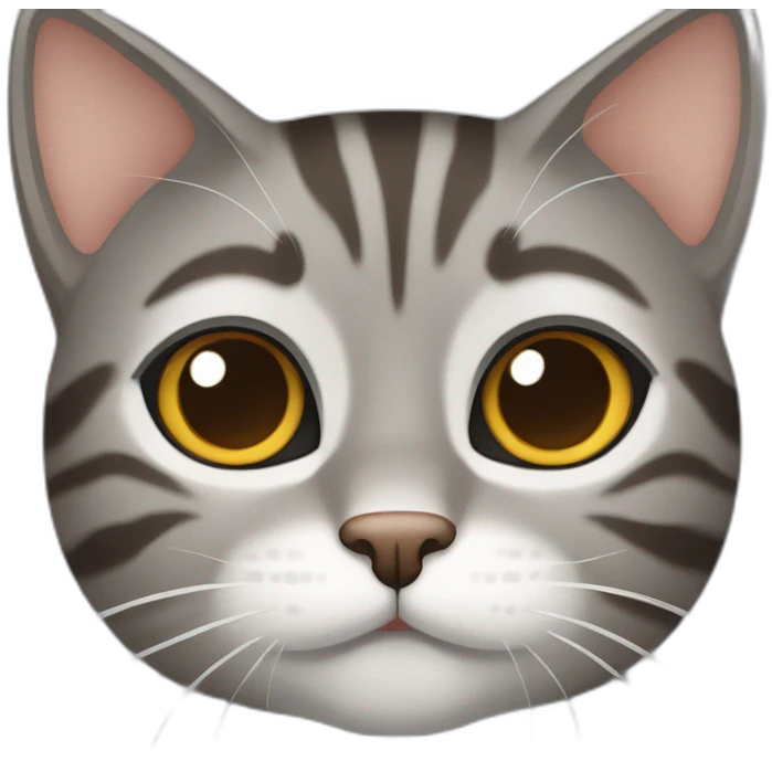 gray and brown tabby cat emoji
