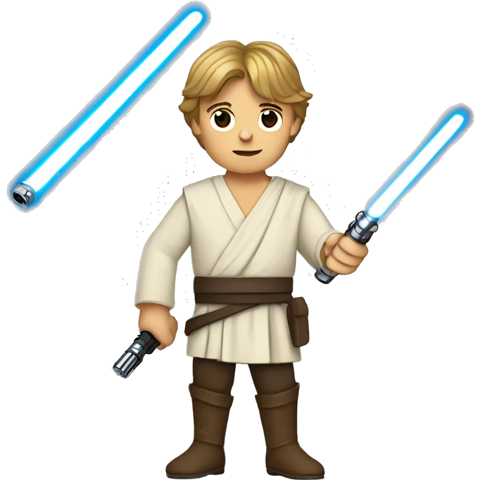 luke skywalker with lightsaber emoji