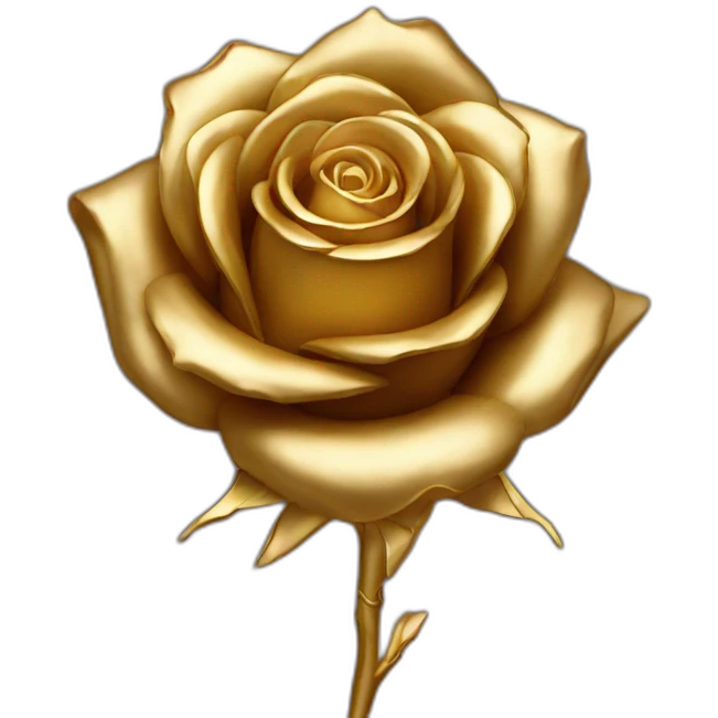 Gold rose emoji