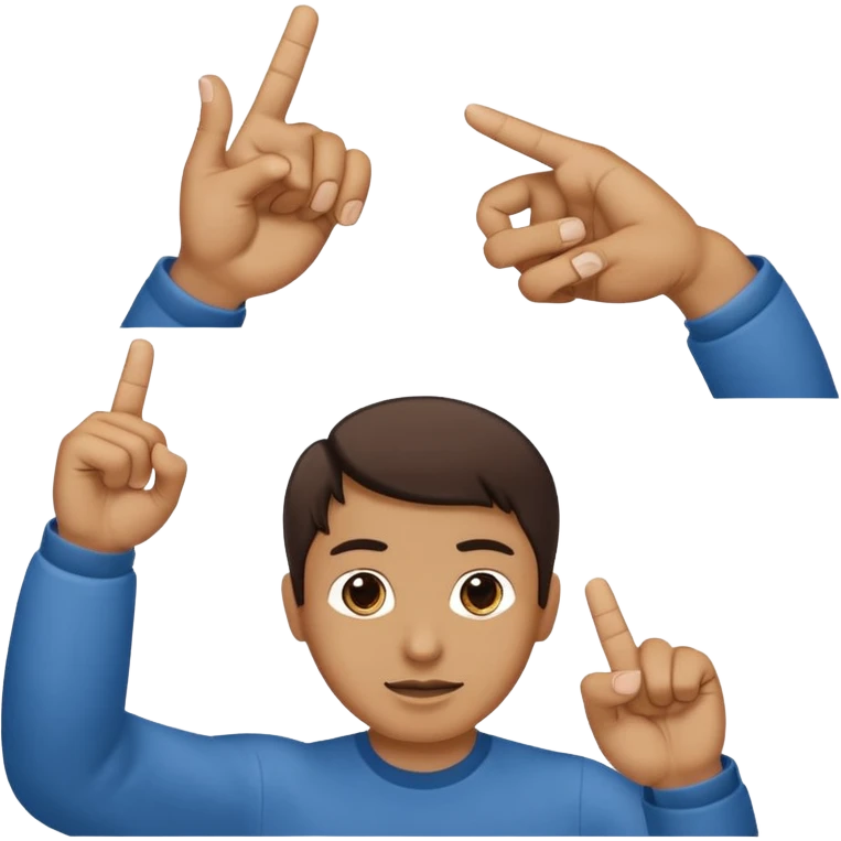 Hold up your hands. With your left hand, make a ‘6’ by curling your index finger like a hook while sticking your thumb out. With your right hand, make a ‘7’ by pointing your index finger straight and your thumb sideways like an L-shape. Put both hands next to each other — that’s the 67 meme emoji