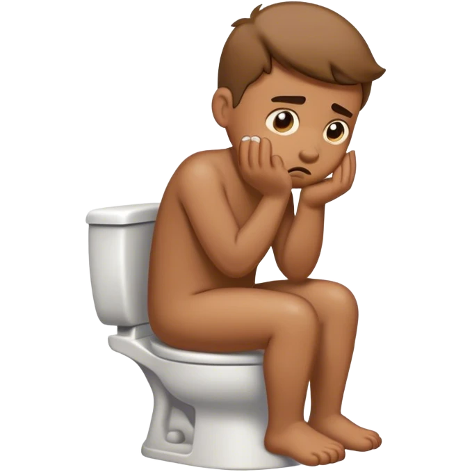 guy struggling to poop emoji
