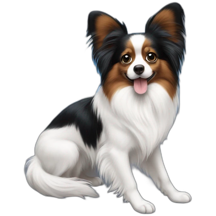 papillon bleu avec une lune emoji