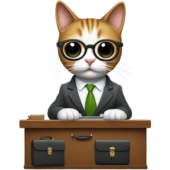 a cat go to work emoji