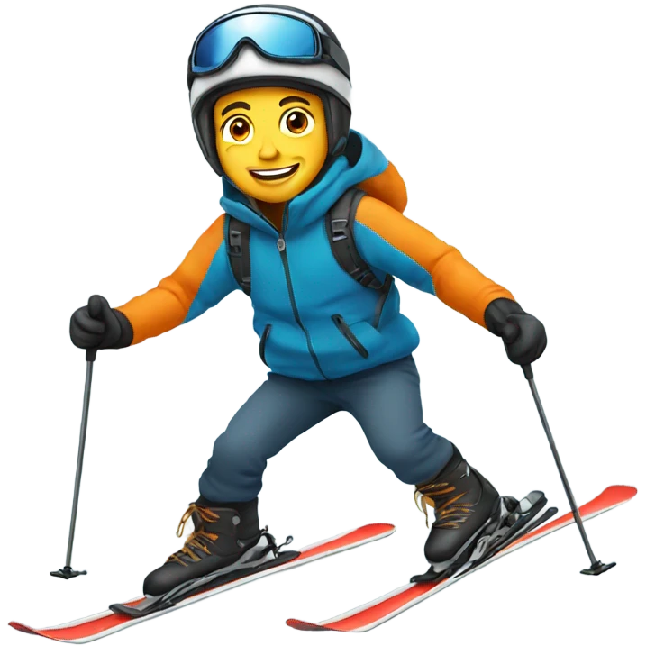 Skiing boy emoji