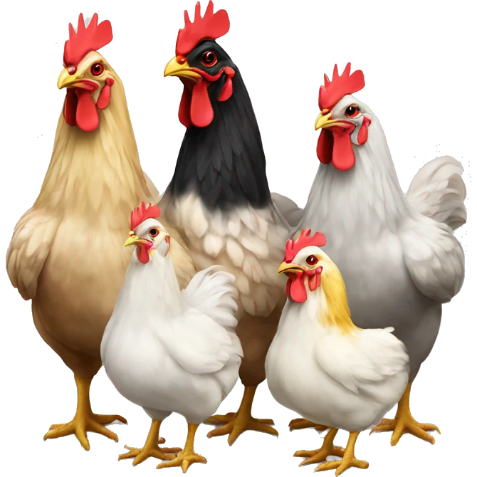 family of chickens %%% chicks emoji