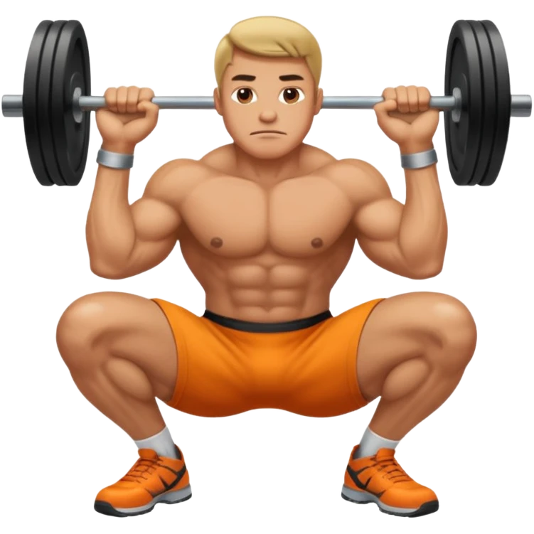 man squatting  emoji