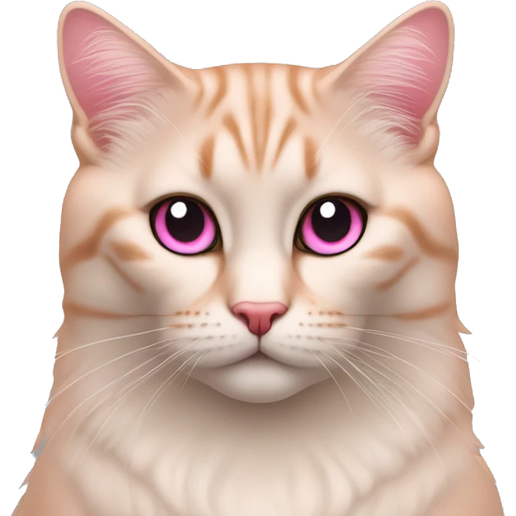 Gata con ojos delineados y labio rosado emoji
