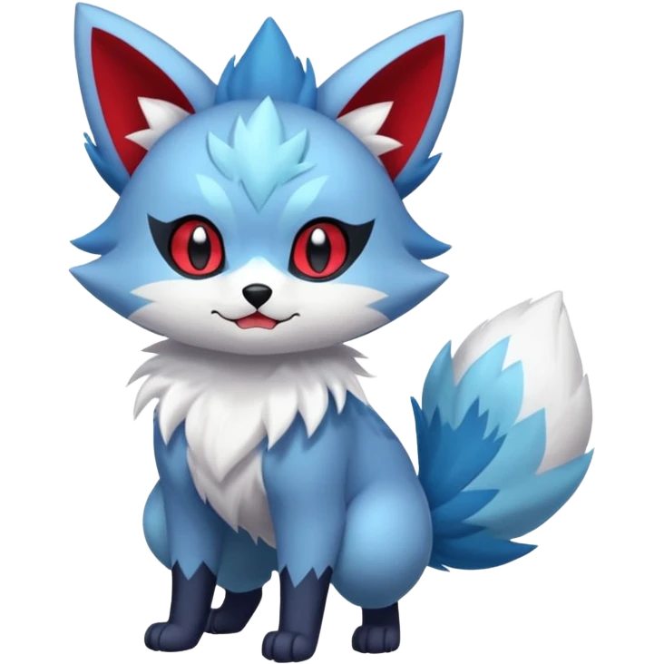 Delcatty-Zorua-Sprigatito-fusion, full body emoji