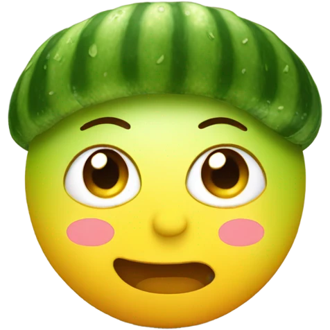 Cucumber with a headband on emoji