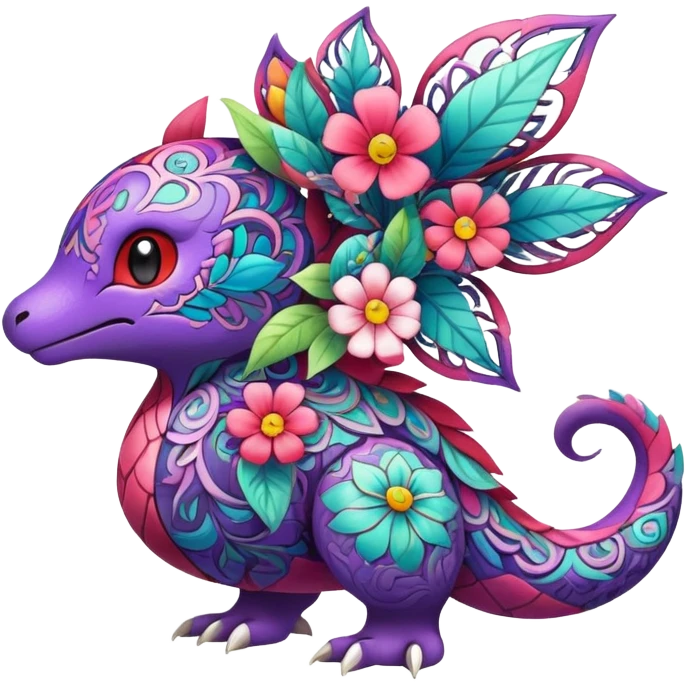 Colorful Floral Fakémon-Pokémon-creature emoji