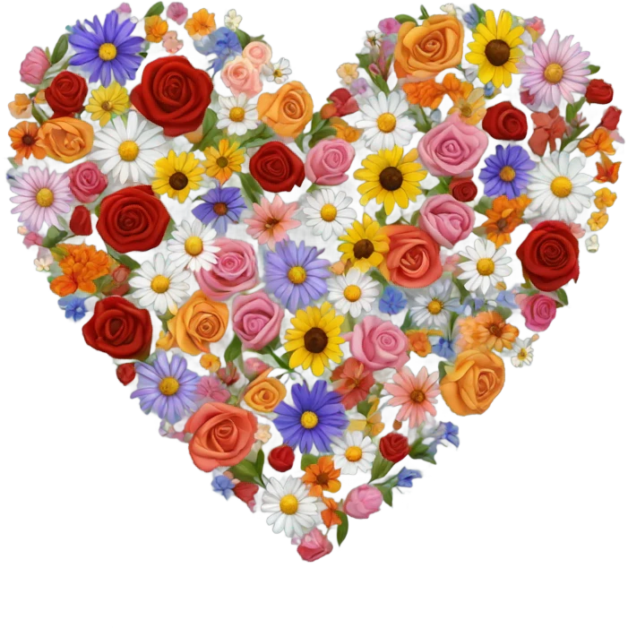 Heart with flowers emoji