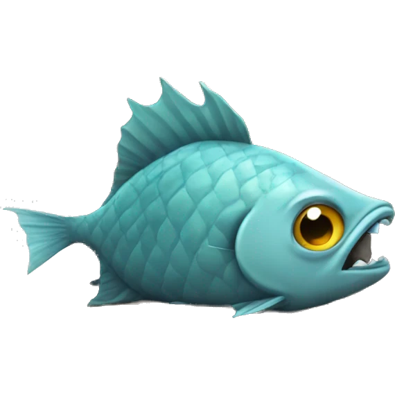angry fish with suitcase emoji