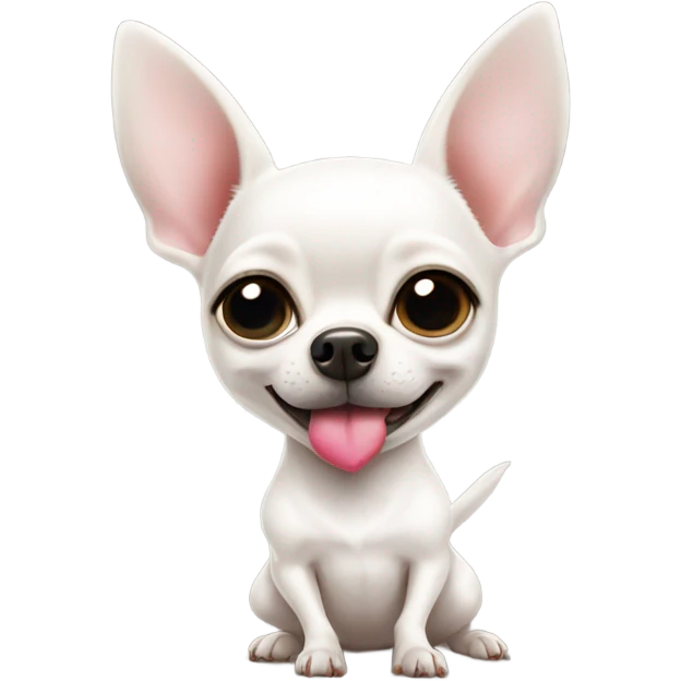 White Chihuahua blowing a kiss heart emoji