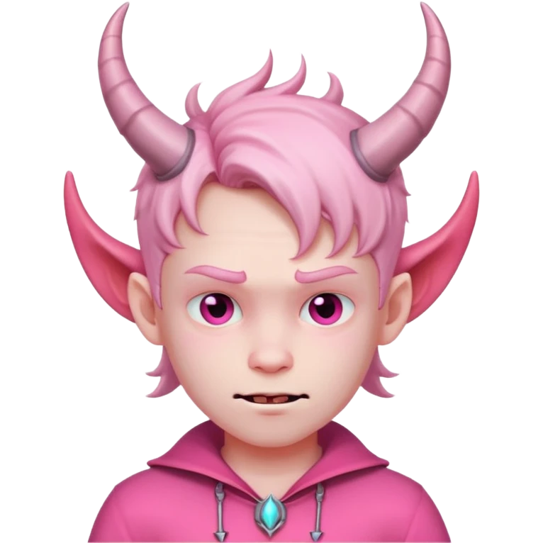 devil boyl in pink outfit emoji