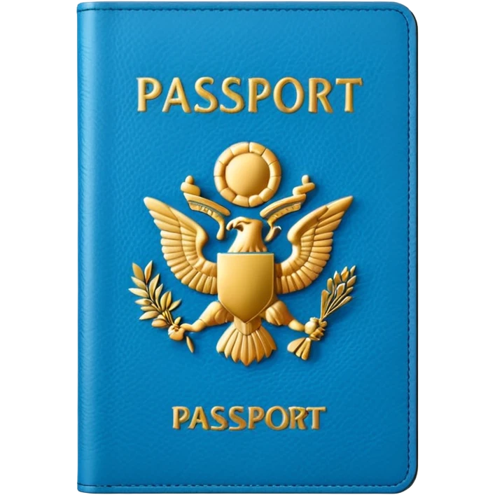 light blue passport emoji