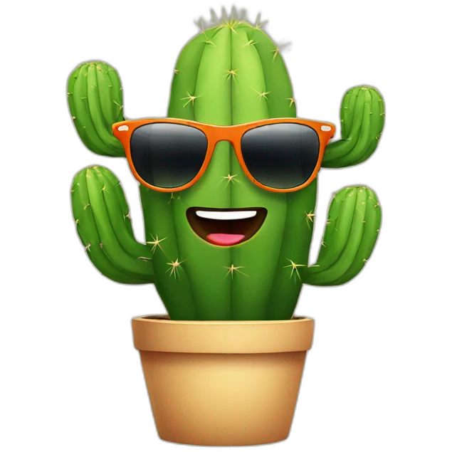 Cactus-wearing-sunglasses emoji