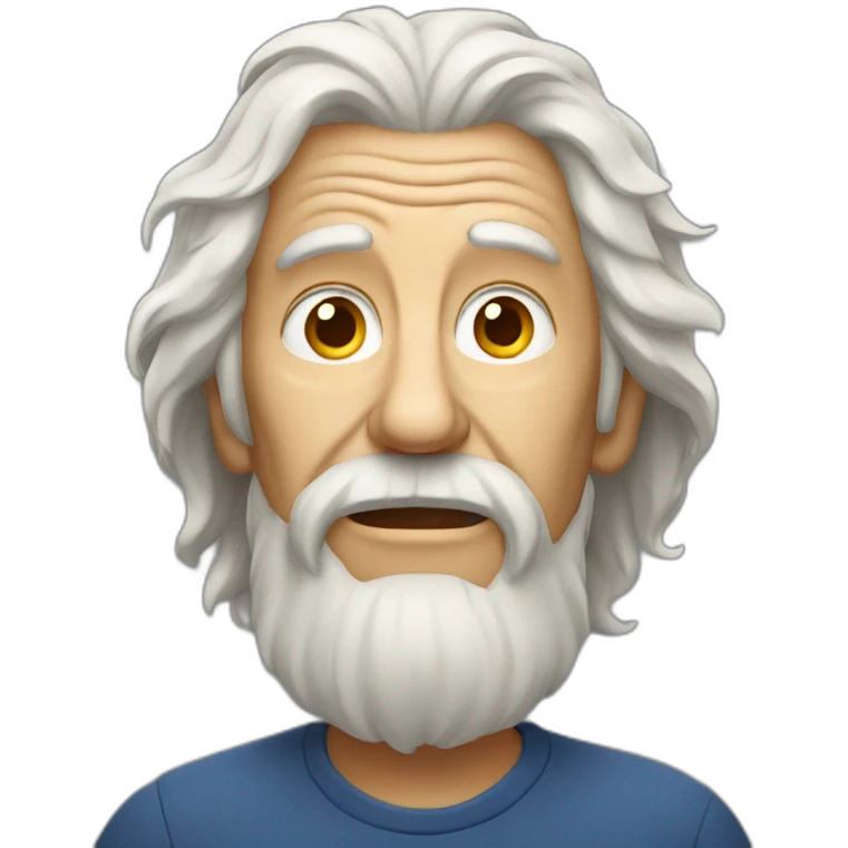old man with tousled hair emoji