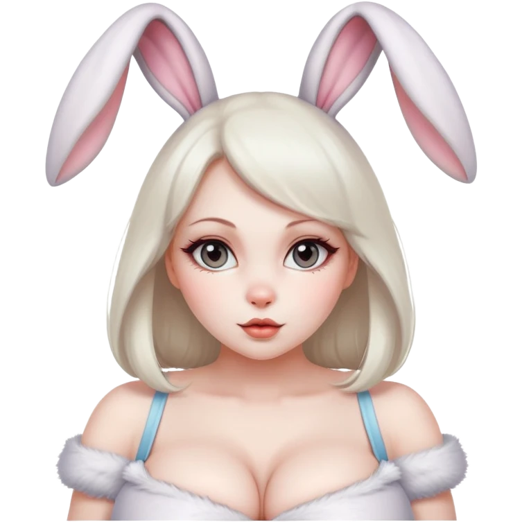 naked woman in a bunny costume with huge boobs emoji