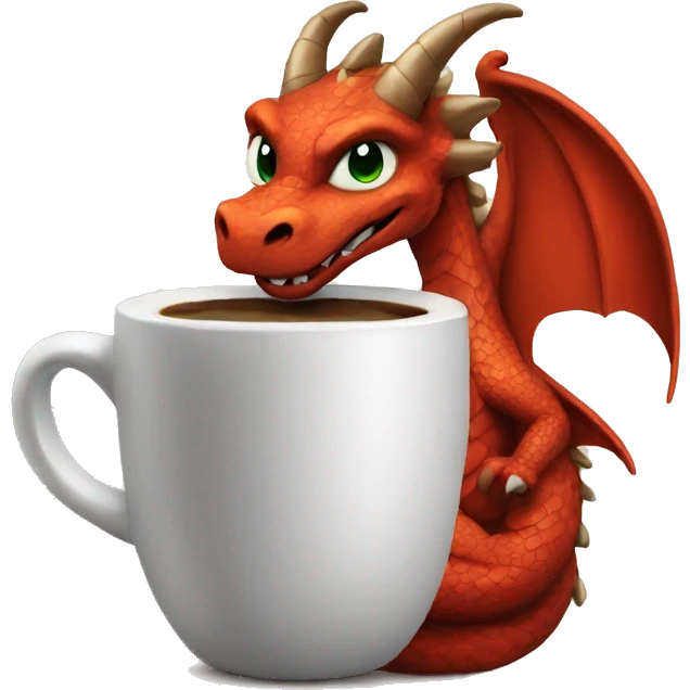 dragon with coffee emoji