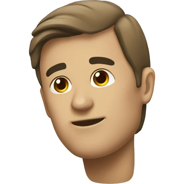 An F tilted emoji