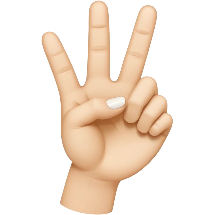 “Emoji-style hand making the letter ‘C’, with the index finger slightly curved. Clean, simple design, smooth shapes, neutral skin tone. White or transparent background, high resolution.” emoji