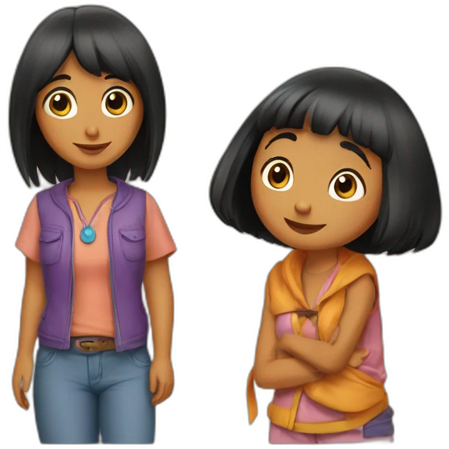 Babouche et dora emoji