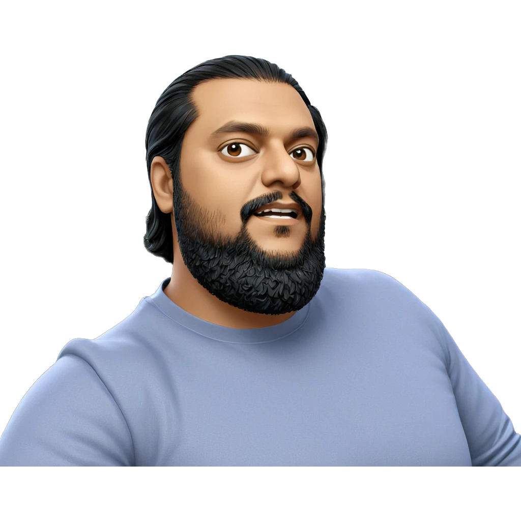 casual male portrait with beard emoji
