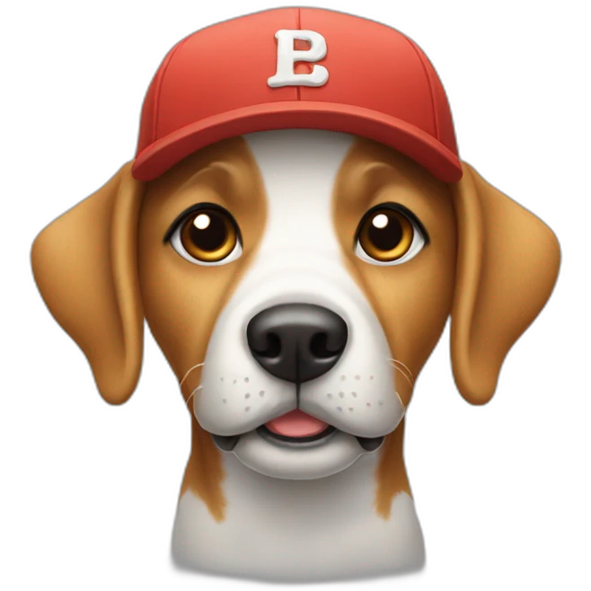 A dog with a cap emoji