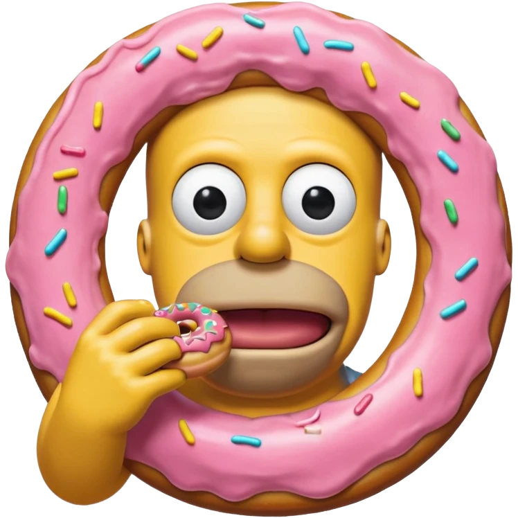 Homer simpson qui mange un donuts emoji