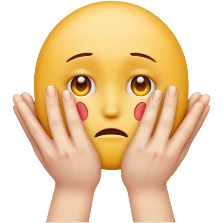 hands caressing sad emojis face emoji