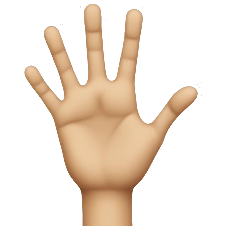 hand making a wolf shape emoji