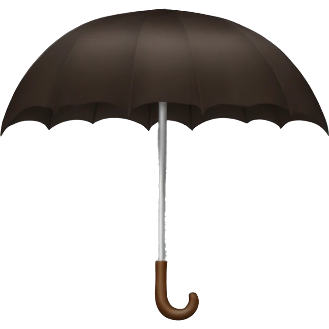 Dark brown umbrella emoji