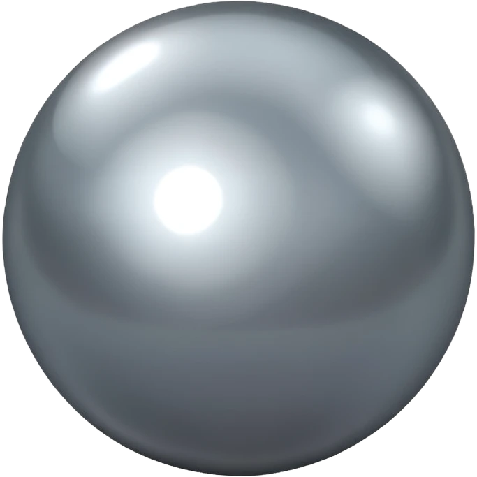 silver smooth chrome ball emoji