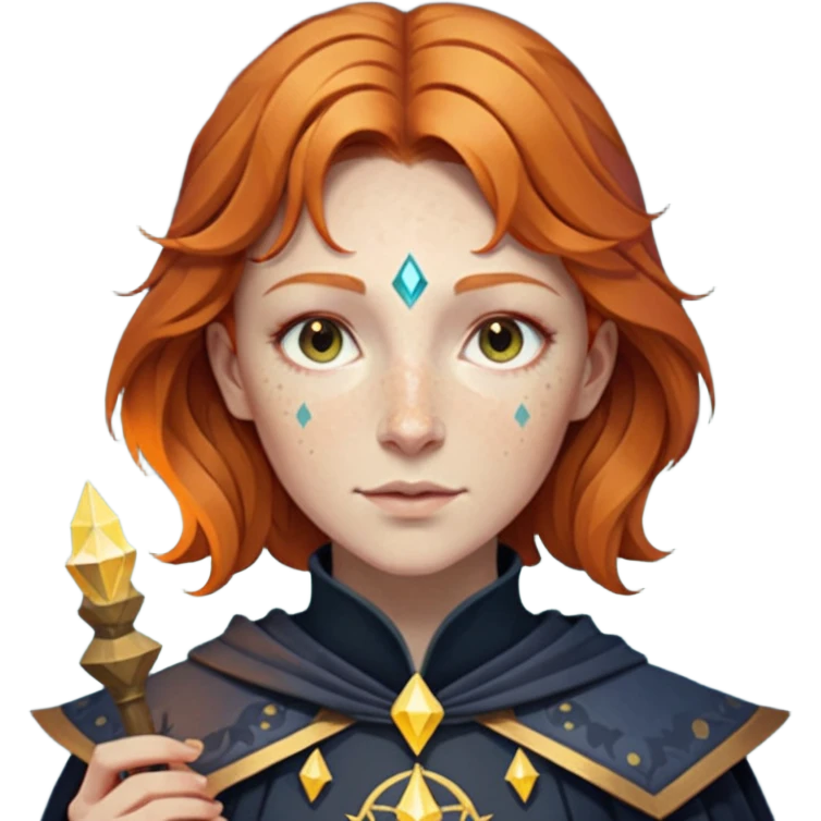 fantasy magic tarot card low poly ginger emoji