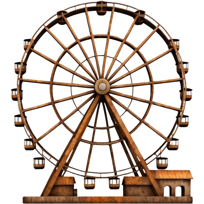 Brown city ferris wheel emoji