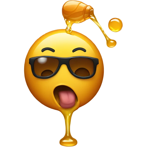 Emoji throwing up honey emoji