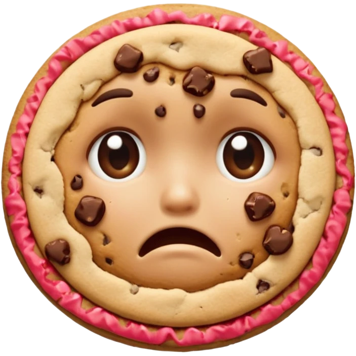 Someone crying with a cookie emoji