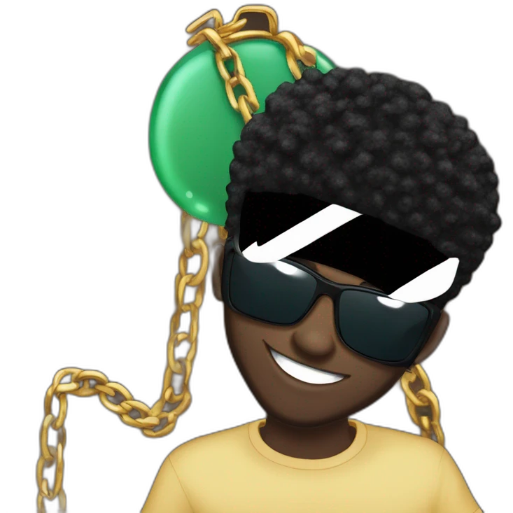 cool guy in chains. emoji