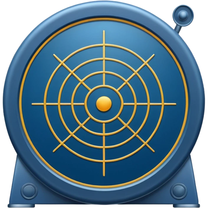 Military radar in hakka color emoji