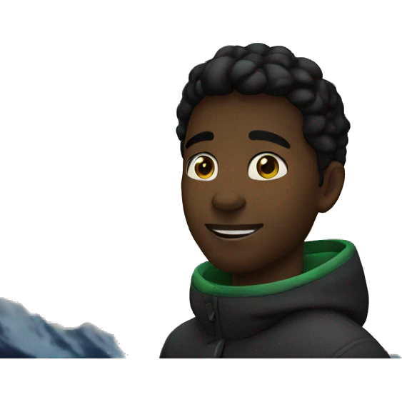 Black full background with northern lights  emoji